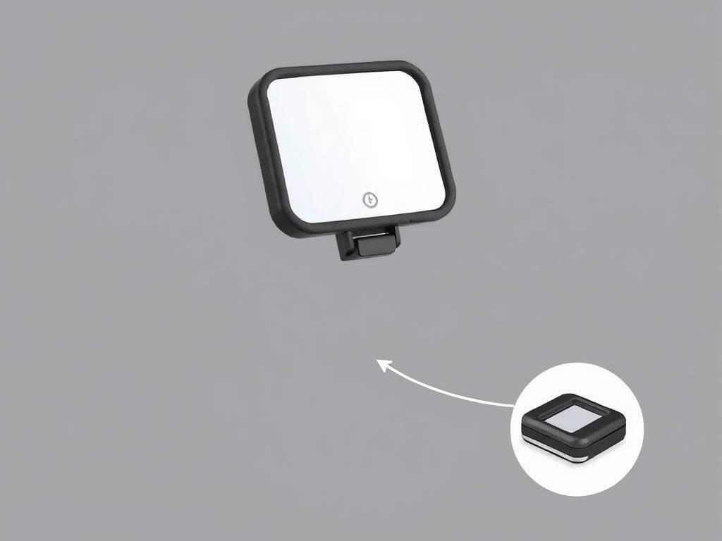 Diono See Me Too mirror showing compact design for small vehicles