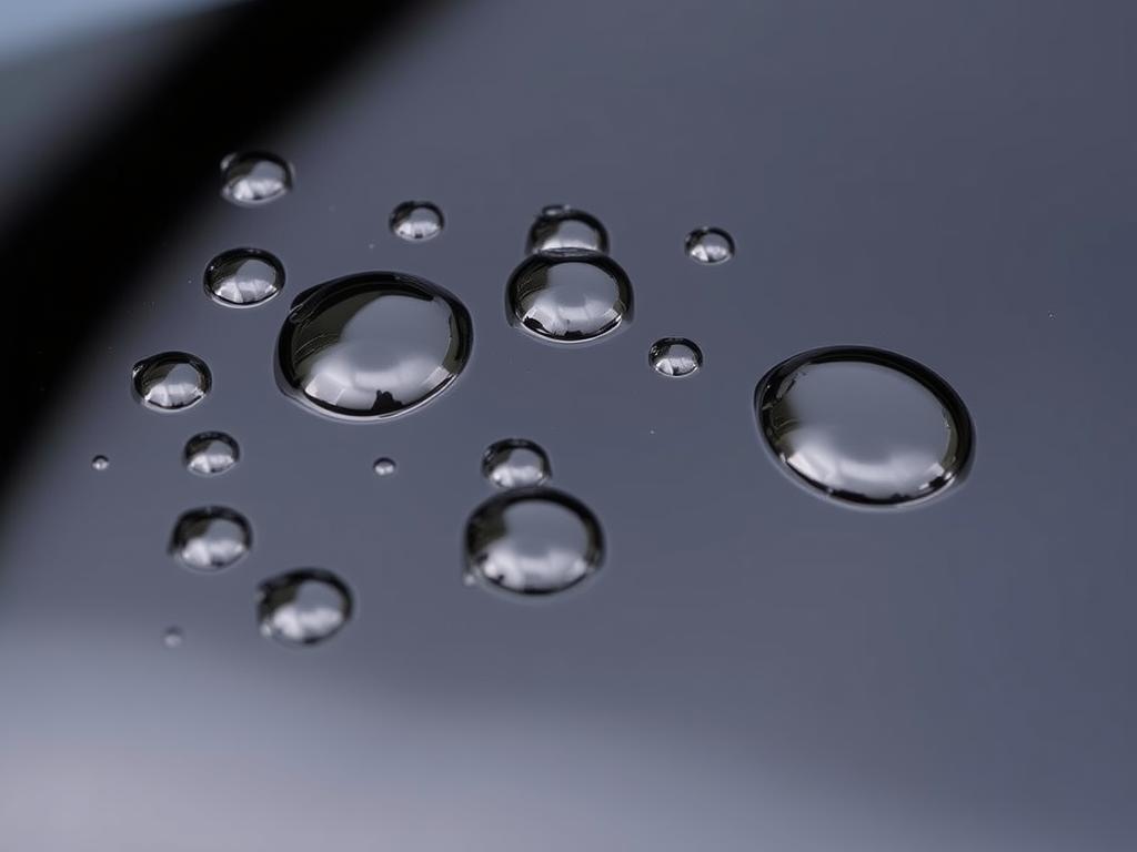 Ethos Ceramic Wax demonstrating extreme water beading on black paint