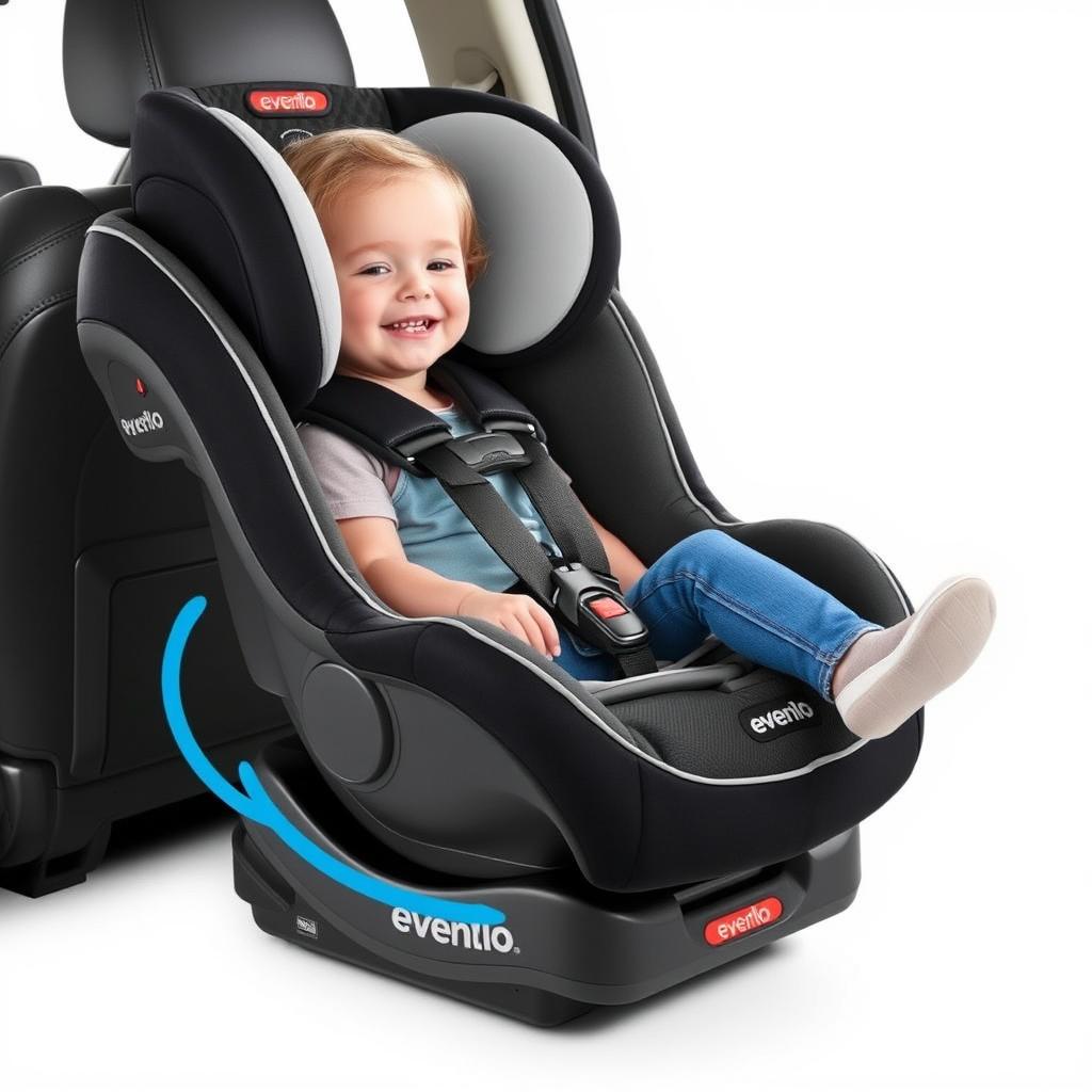 Evenflo Revolve360 Slim 2-in-1 Rotating Car Seat - slim profile design