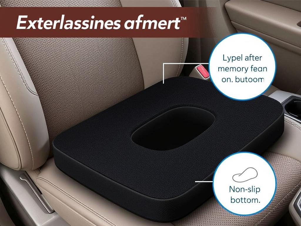 Everlasting Comfort Seat Cushion showing U-shaped design for tailbone relief