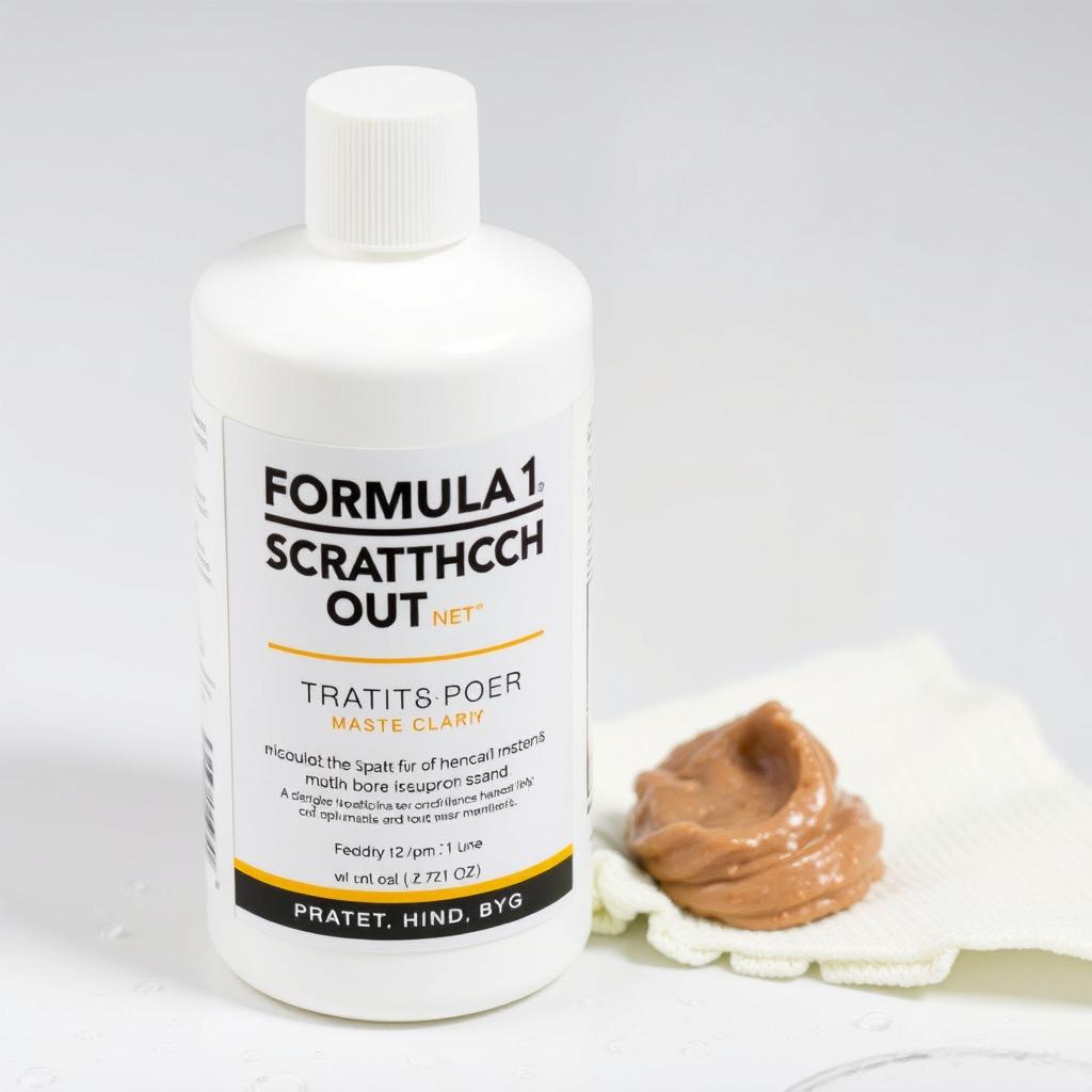 Formula 1 Scratch Out bottle and application Formula 1 Scratch Out bottle and application
