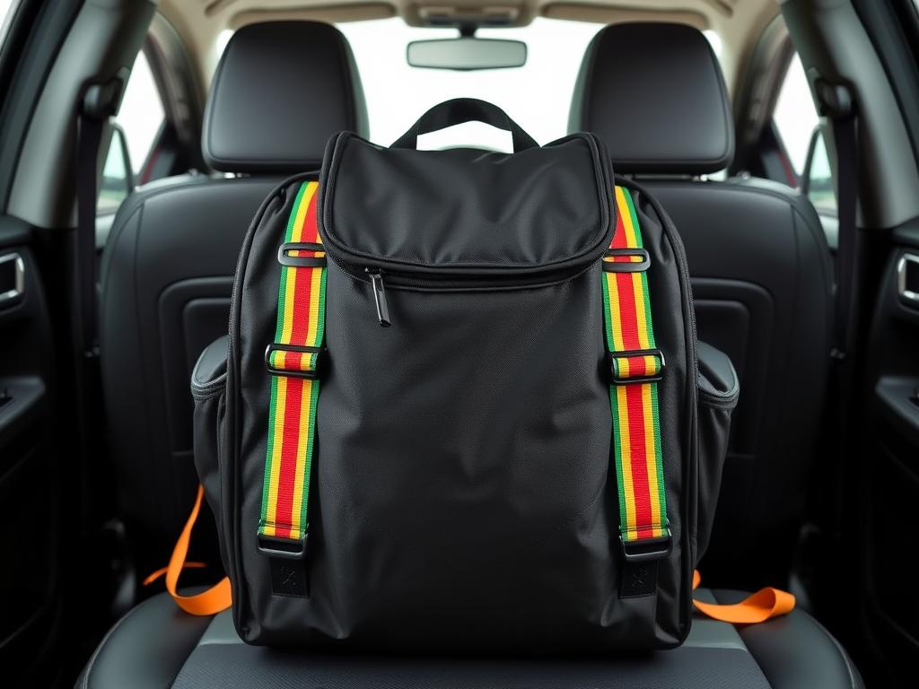 Gorilla Grip Car Seat Bag with colorful straps