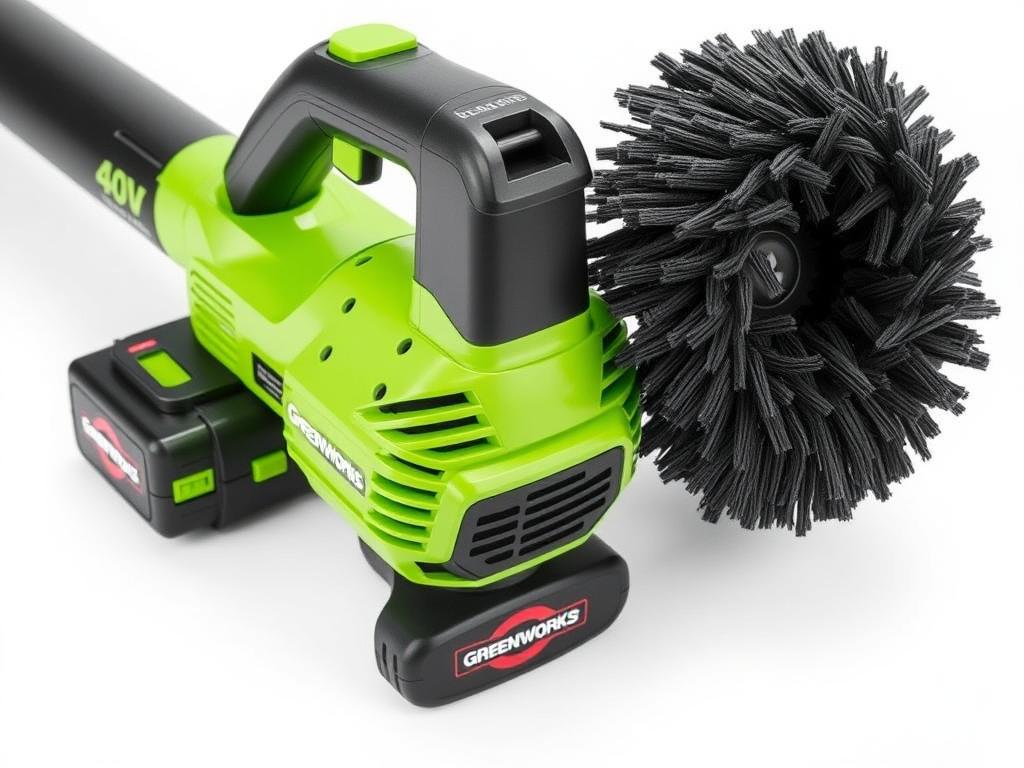 Greenworks 40V Cordless Leaf Blower with car drying attachment