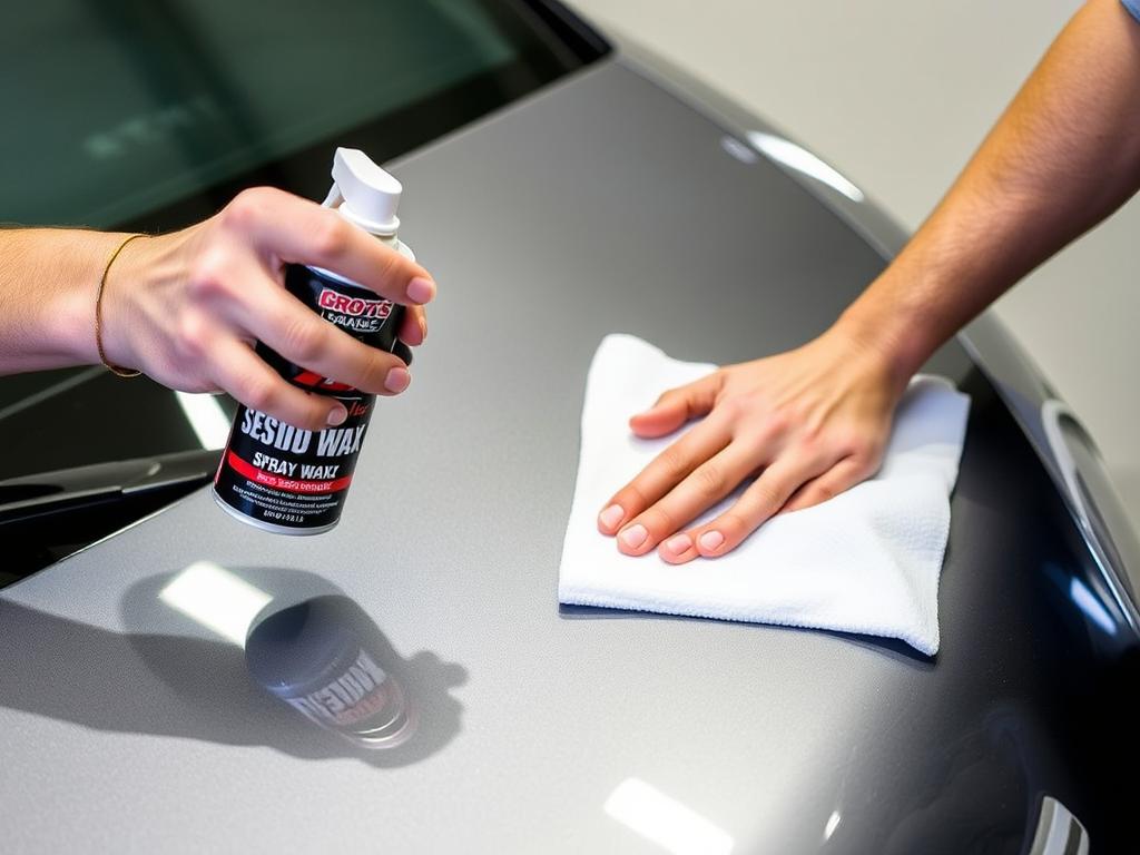 Griot's Garage Best of Show Spray Wax being applied to a new car - best wax for new car