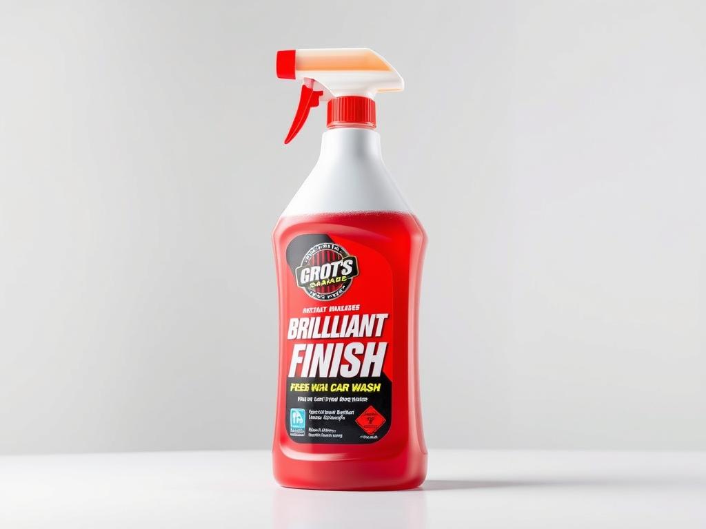 Griot's Garage Brilliant Finish Car Wash bottle with red liquid