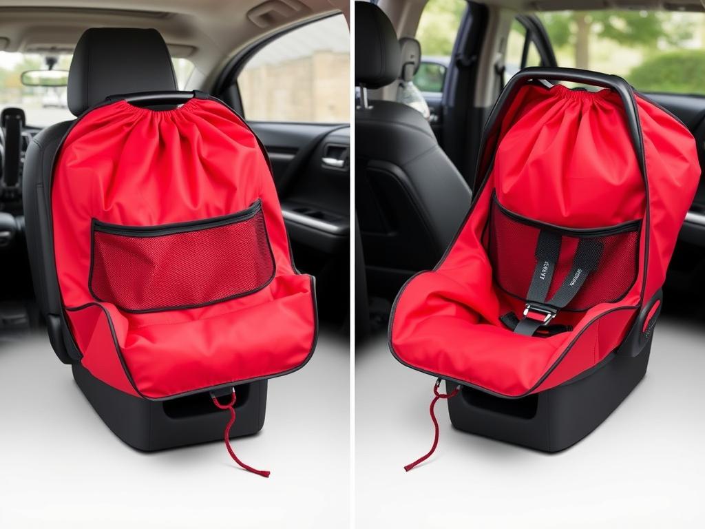 J.L. Childress Gate Check Car Seat Bag in bright red