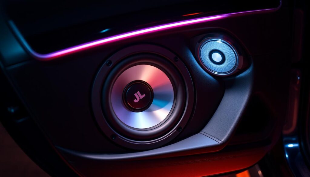 JL Audio C5 Series component speakers installed in a luxury car door panel - best car speaker brand