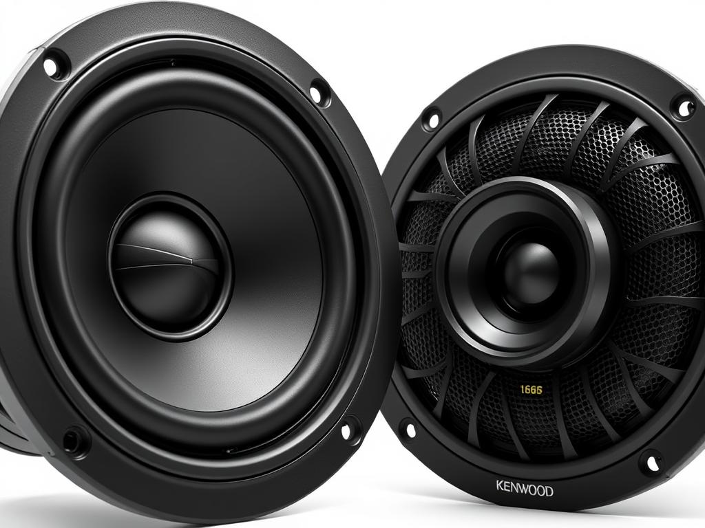 Kenwood KFC-1666S 6.5-inch budget car speakers with paper cone
