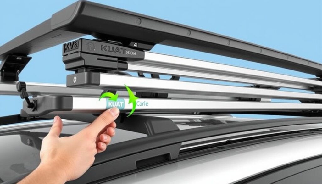 Küat Switch 6 Ski Rack folding mechanism demonstration