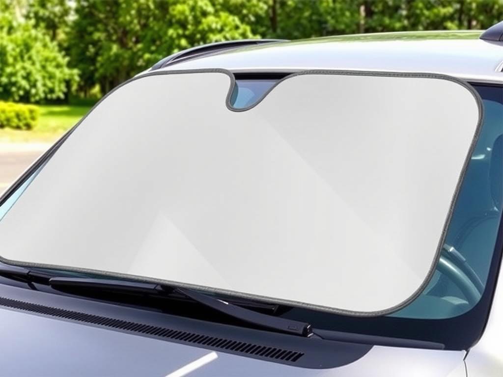 Magnelex Windshield Sun Shade showing magnetic edges
