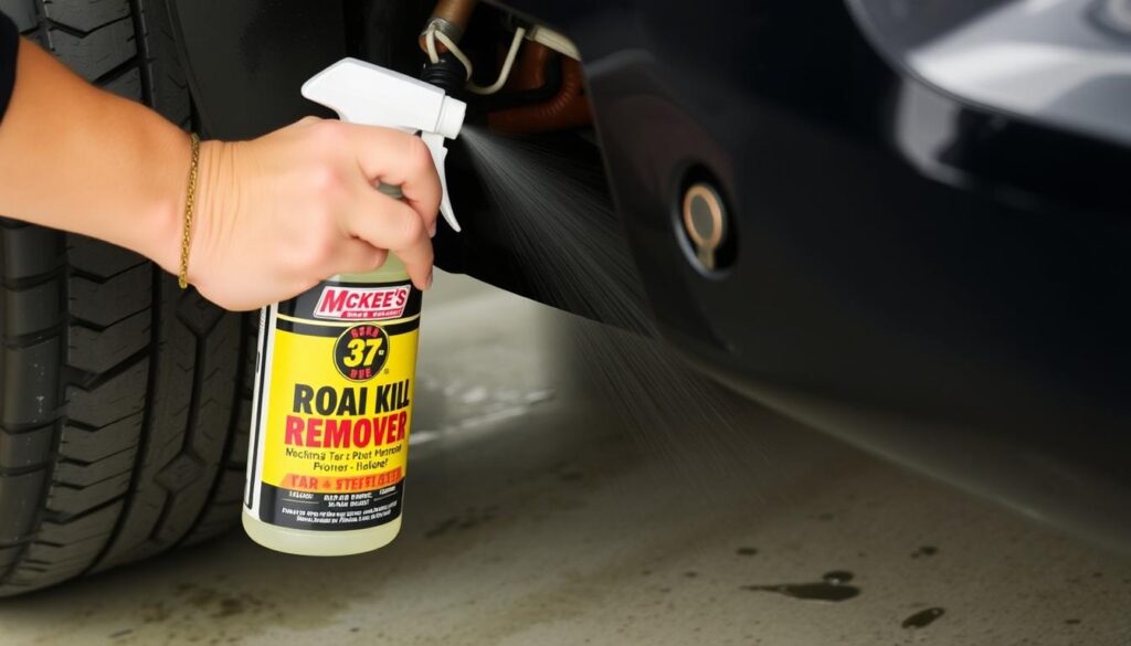 McKee's 37 Road Kill Remover bottle and application