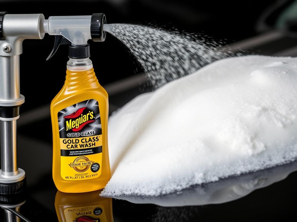 Meguiar's Gold Class Car Wash soap in foam cannon use