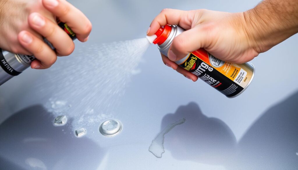 Meguiar's Heavy Duty Bug & Tar Remover can and application