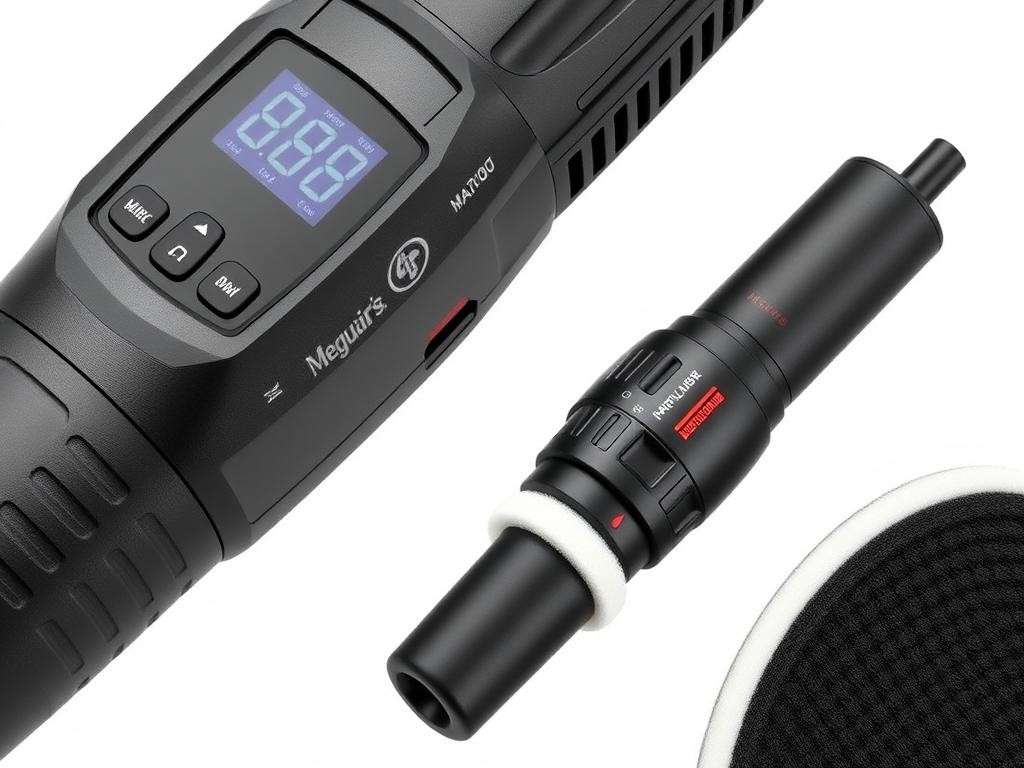 Meguiar's MT300 Dual Action Polisher showing digital control system