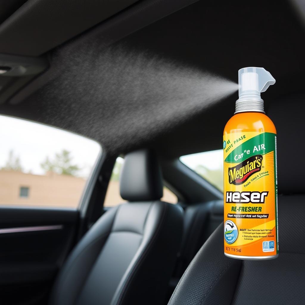 Meguiar's Whole Car Air Re-Fresher canister in car interior Meguiar's Whole Car Air Re-Fresher canister in car interior