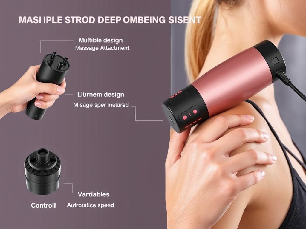 Mighty Bliss Deep Tissue Massager showing handheld design
