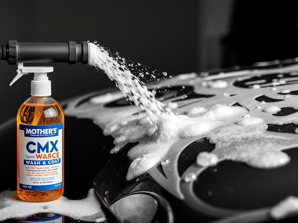 Mothers CMX Ceramic Wash & Coat car soap in use