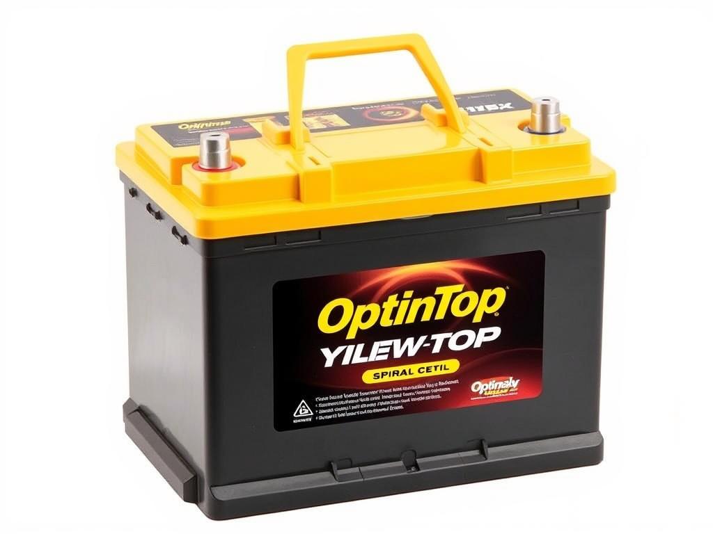 Optima YellowTop car audio battery with distinctive yellow top design