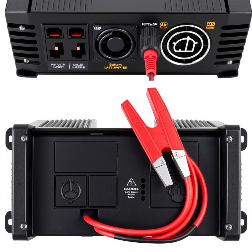 POTEK 750W Power Inverter with battery clamps