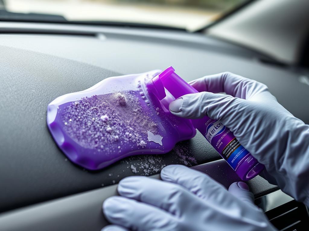 PULIDIKI car cleaning gel being used to clean car dashboard