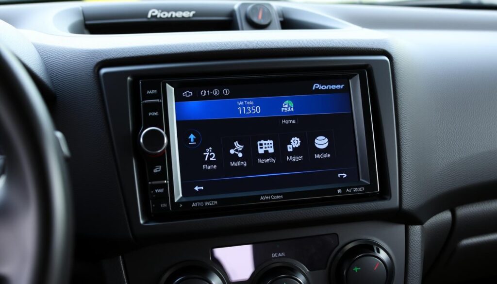 Pioneer AVH-W4500NEX in-dash DVD receiver installed in car dashboard