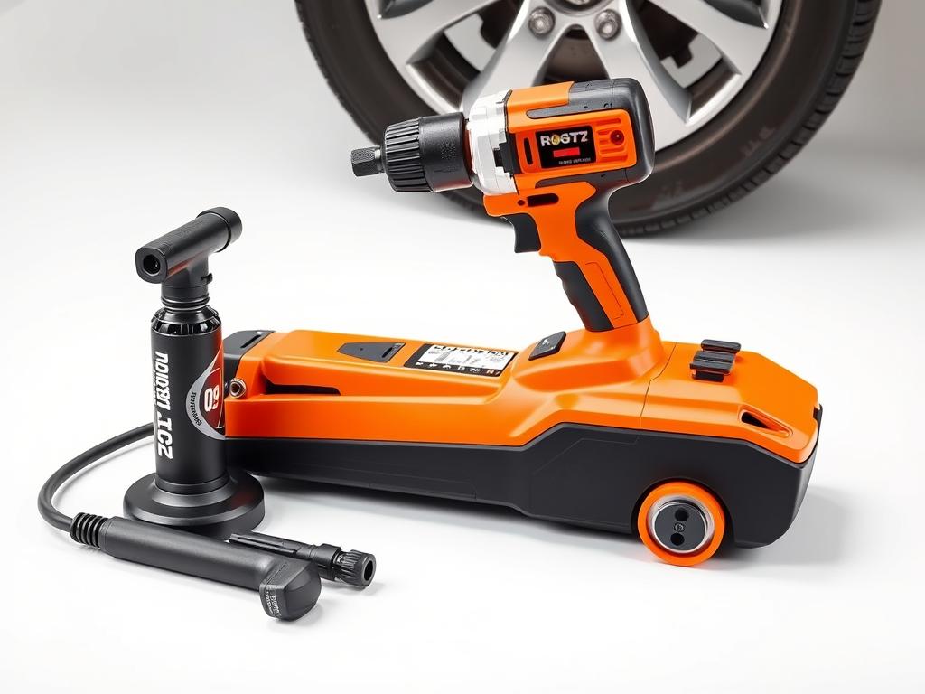 ROGTZ Electric Hydraulic Car Jack with impact wrench and tire inflator