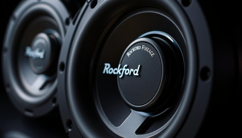 Rockford Fosgate Power Series speakers with distinctive design - best car speaker brand for bass