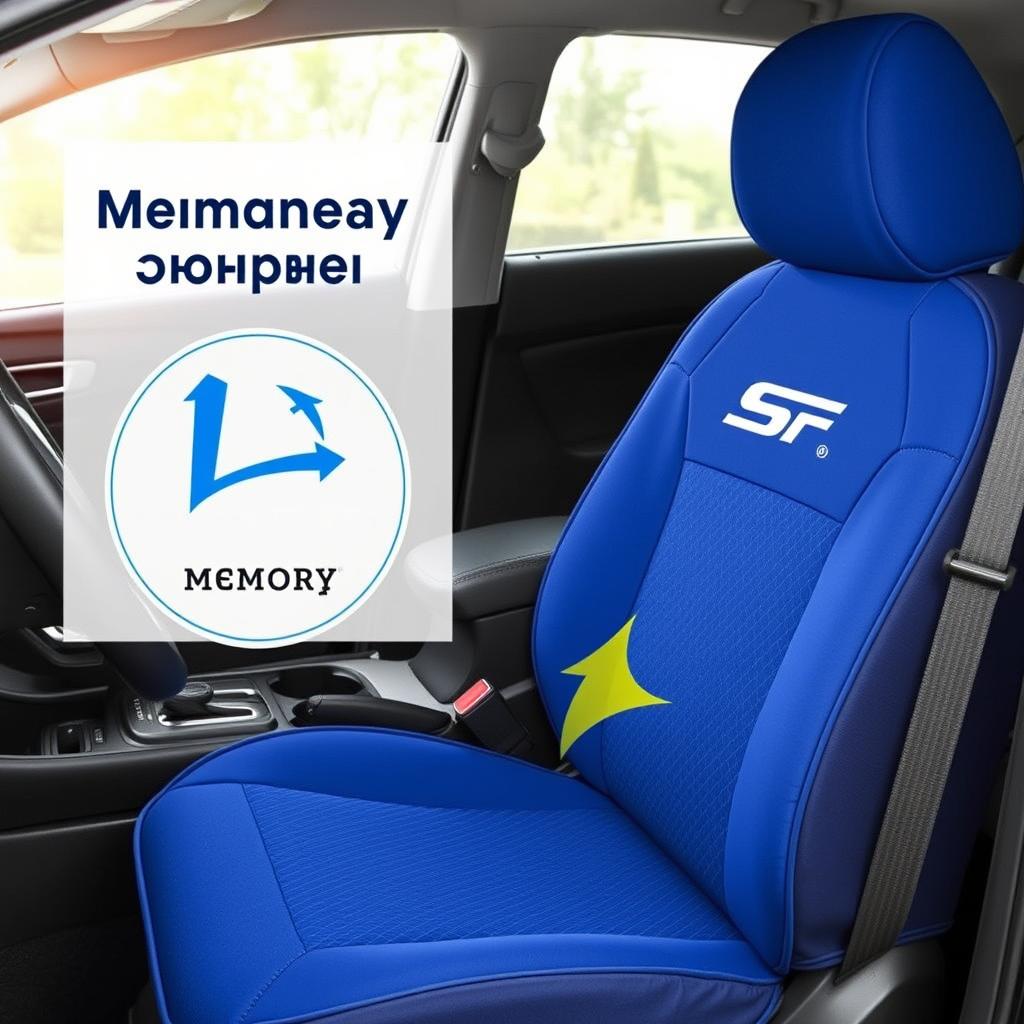 Skechers Memory Foam Car Seat Cover with air mesh fabric