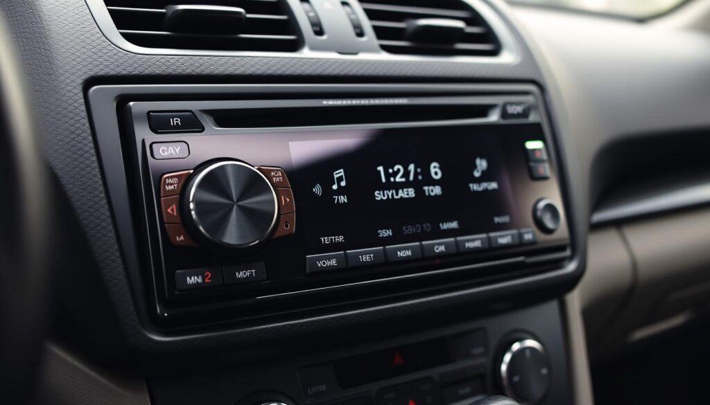 Sony XAV-AX5500 double din car stereo showing clean interface with physical volume knob