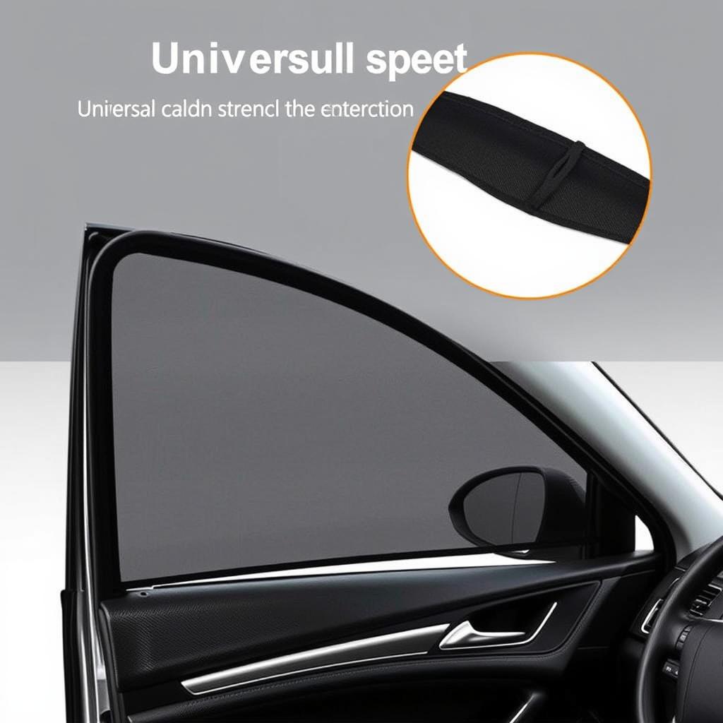 TFY Universal Car Sun Shade with stretchy material