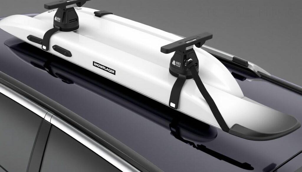 Thule SnowPack Extender showing sliding mechanism