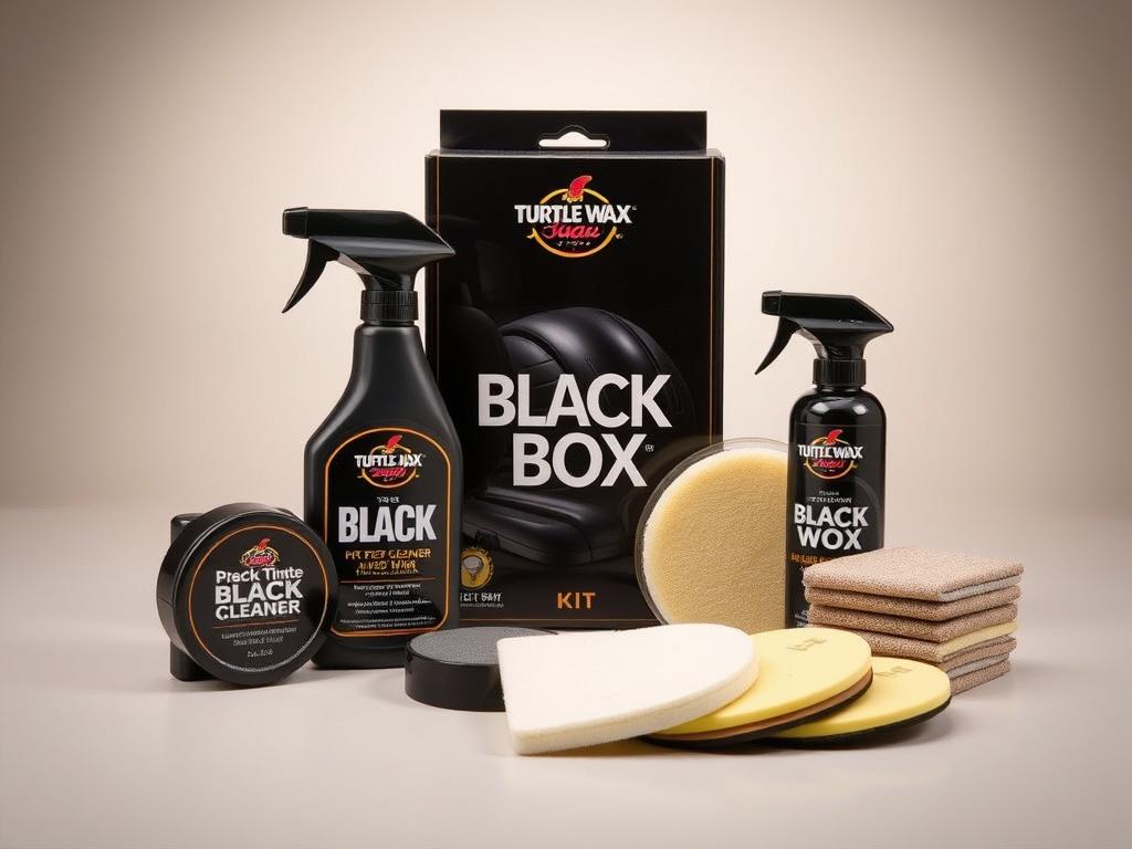 Turtle Wax Black Box Kit with all included products displayed