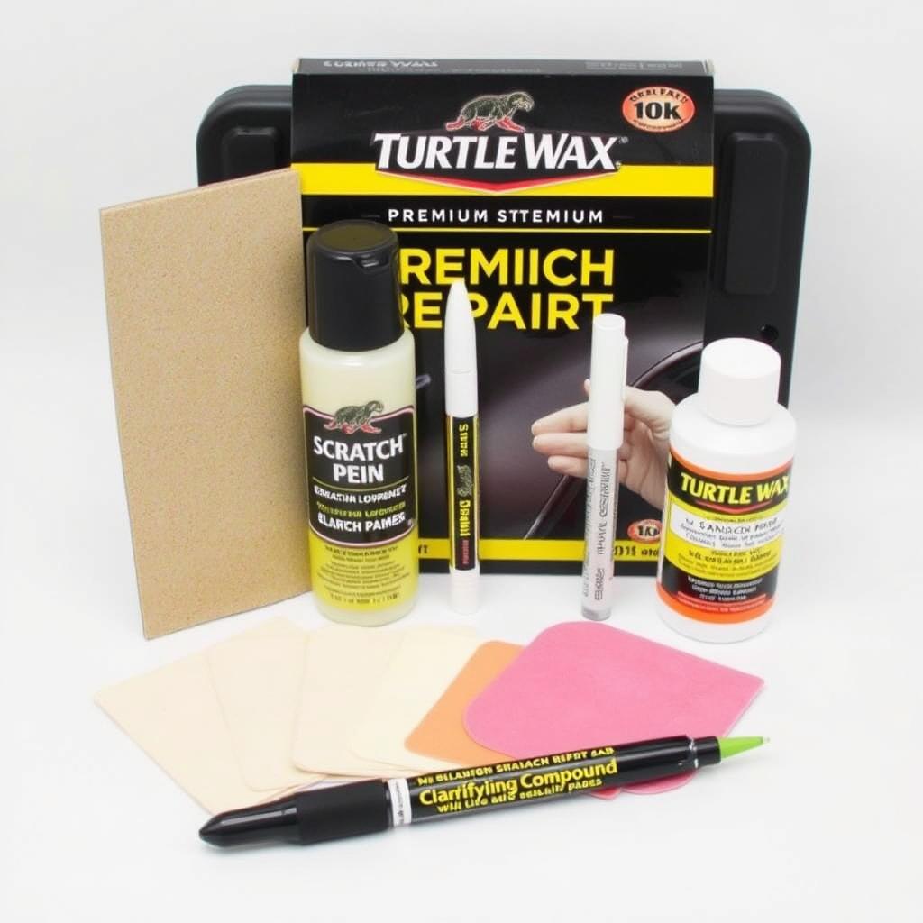 Turtle Wax Premium Scratch Repair Kit components Turtle Wax Premium Scratch Repair Kit components