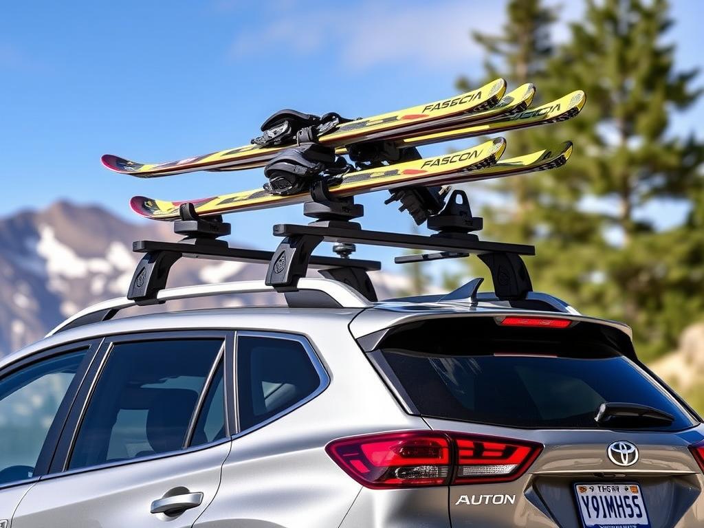 Yakima FatCat EVO 6 Ski Rack on crossover vehicle