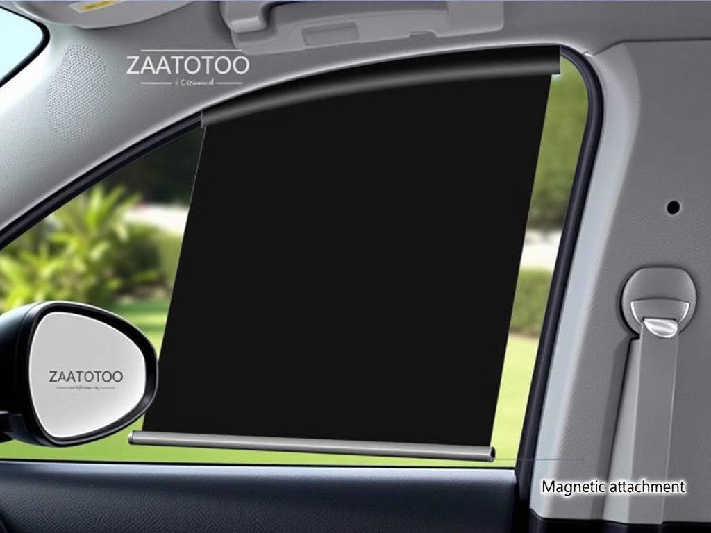 ZATOOTO Magnetic Blinds showing complete blackout capability