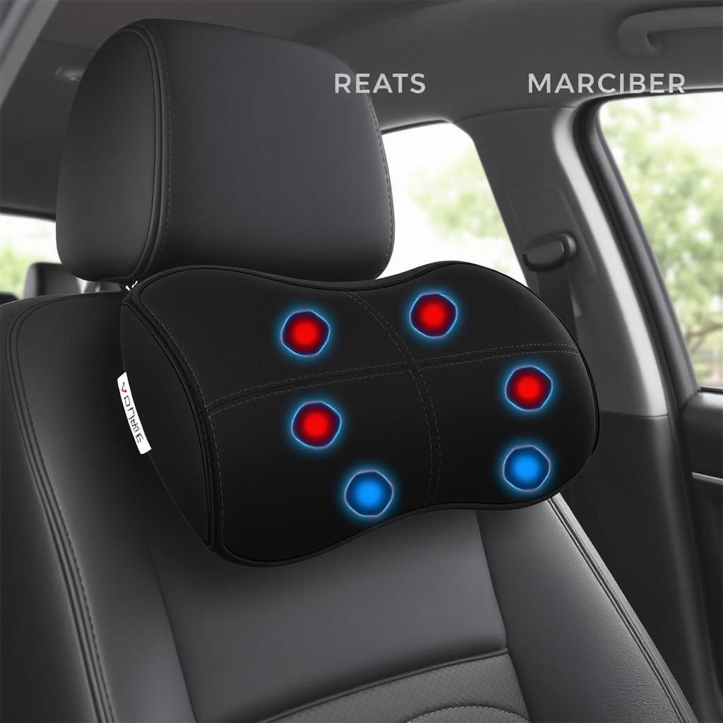 Zyllion Shiatsu Back and Neck Massager with Heat for car seat