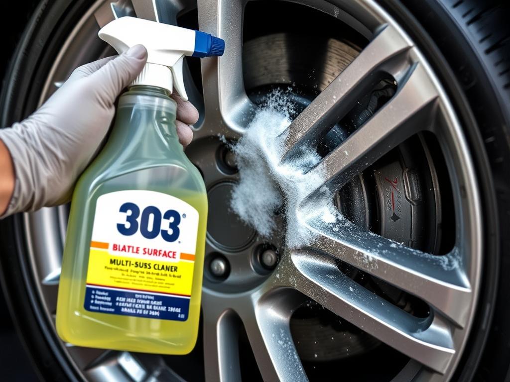 303 Multi-Surface Cleaner being used on wheels 303 Multi-Surface Cleaner being used on wheels