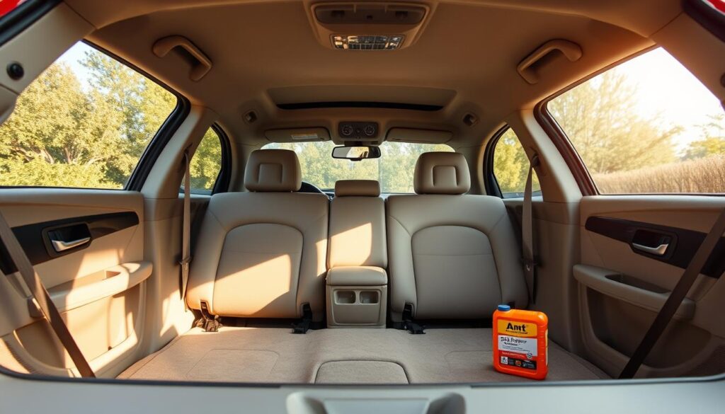 Ant-free clean car interior after successful treatment Ant-free clean car interior after successful treatment