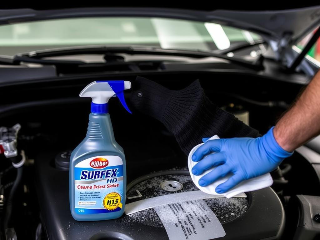 Bilt Hamber Surfex HD being used on engine bay Bilt Hamber Surfex HD being used on engine bay