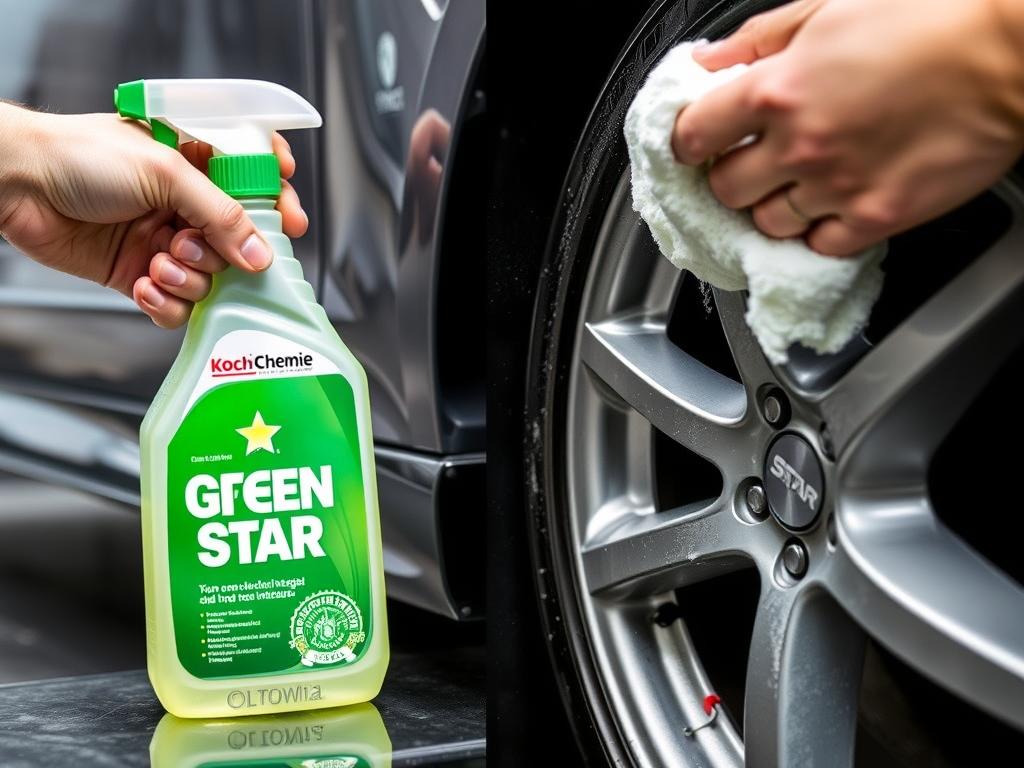 Koch Chemie Green Star being used on car exterior Koch Chemie Green Star being used on car exterior