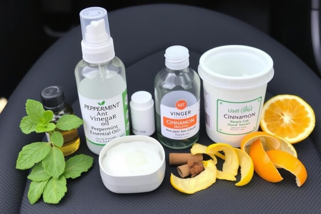 Natural ant repellents for cars including peppermint oil and vinegar spray Natural ant repellents for cars including peppermint oil and vinegar spray
